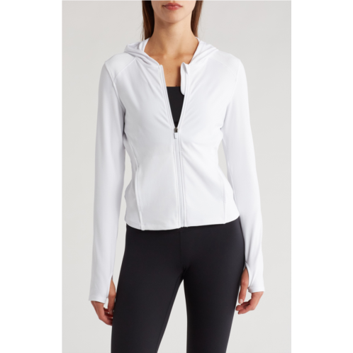 90 DEGREE BY REFLEX Lux Hayden Full Zip Crop Hoodie