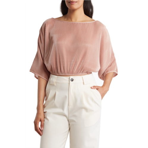 Renee C Plisse Crop Top