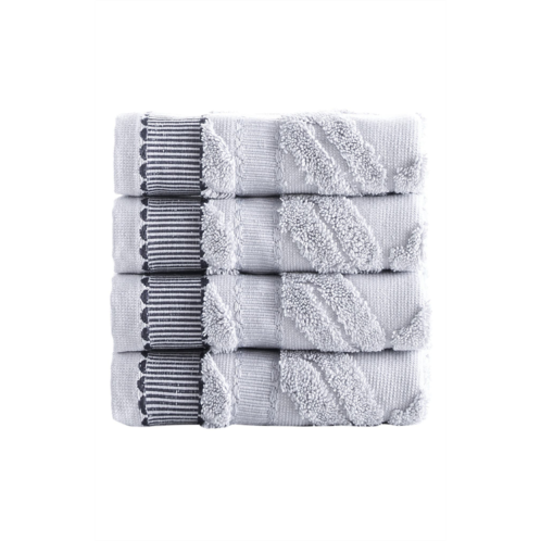 Brooks Brothers Large Square 4-Pack Turkish Cotton Washcloths