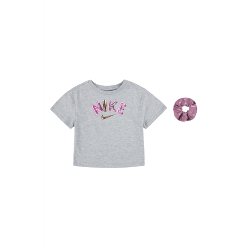 Nike Kids Swoosh Party T-Shirt & Scrunchie Set