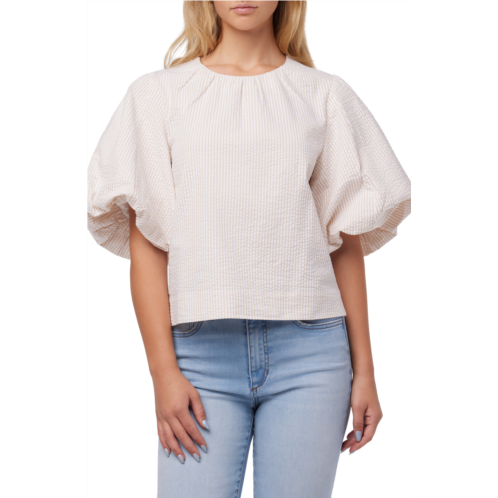 Joe s Cotton Seersucker Puff Sleeve Top