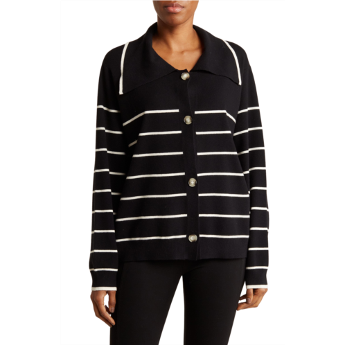 BY DESIGN Hadley Stripe Button Front Cardigan