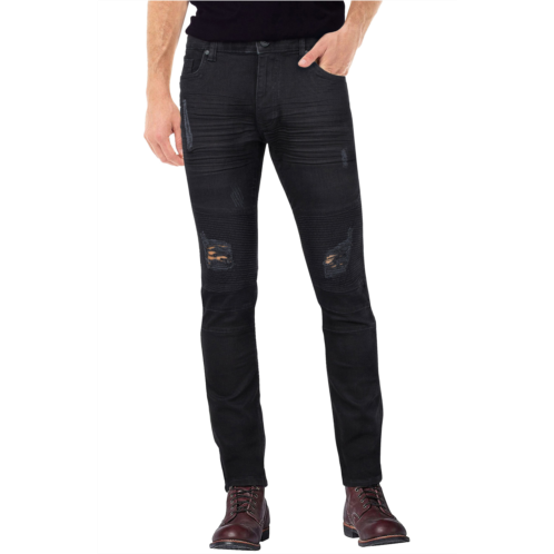 XRAY Rawx Distressed Moto Skinny Fit Jeans - 30-32 Inseam