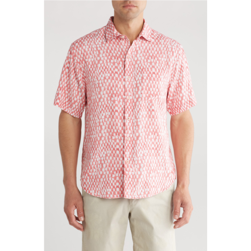Tommy Bahama Painted Geo Short Sleeve Button-Up Shirt