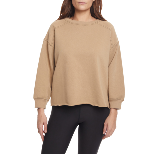 SAGE COLLECTIVE Contrast Stitch 3/4 Sleeve Sweater