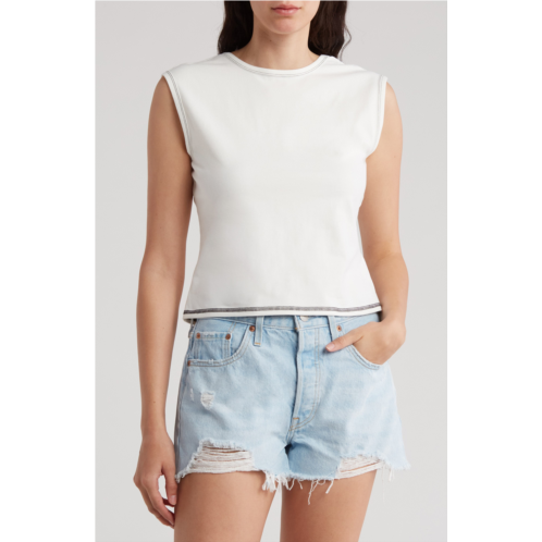Elodie Contrast Stitch Low Back Tank Top