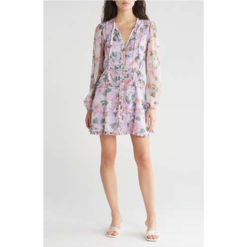 Rachel Parcell Floral Long Sleeve Minidress