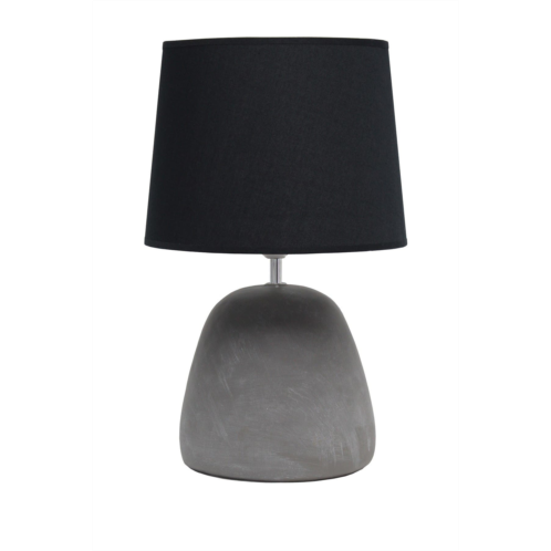 LALIA HOME Simple Designs Round Concrete Table Lamp - Black