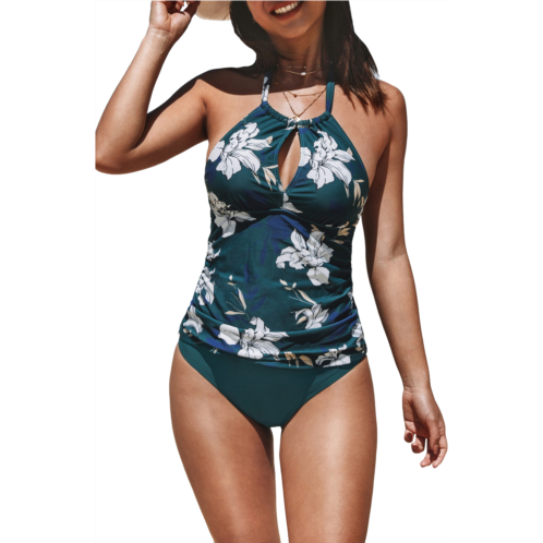 Cupshe Floral Two-Piece Tankini Swimsuit
