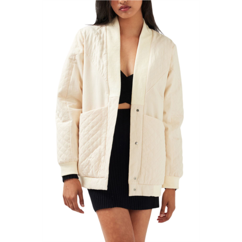 BELLE AND BLOOM Over It Oversize Quilted Bomber Jacket