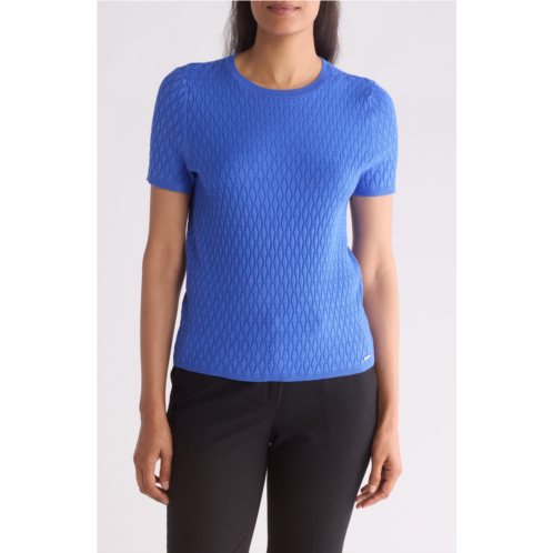 Calvin Klein Textured Short Sleeve Sweater