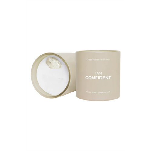Jill and Ally Confident Clear Quartz Crystal Intention Candle