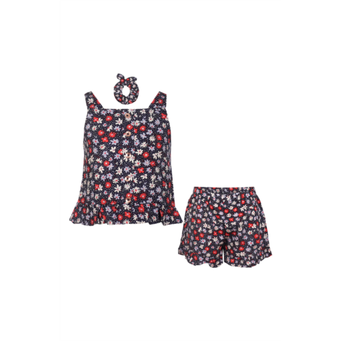 Vince Camuto Kids Ditsy Floral Tank Top, Ruffle Shorts & Scrunchie