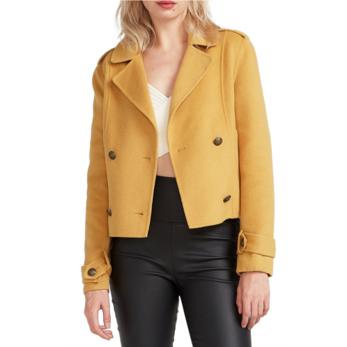 BELLE AND BLOOM Better Off Wool Blend Military Peacoat