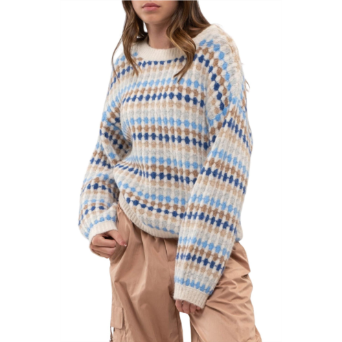 Blu Pepper Drop Shoulder Crewneck Sweater
