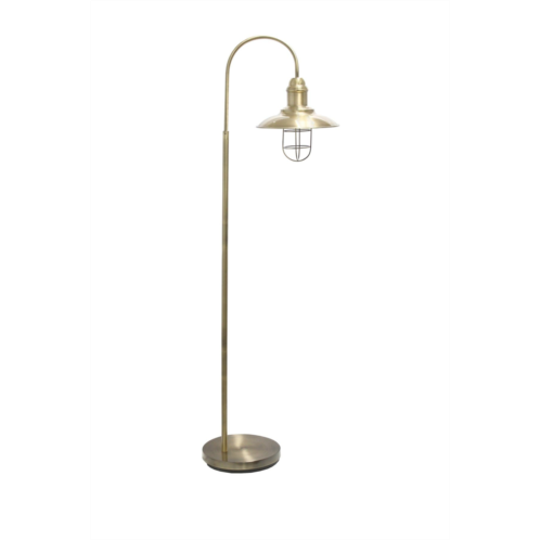 LALIA HOME Modern Farmhouse Light Floor Lamp - Antique Brass
