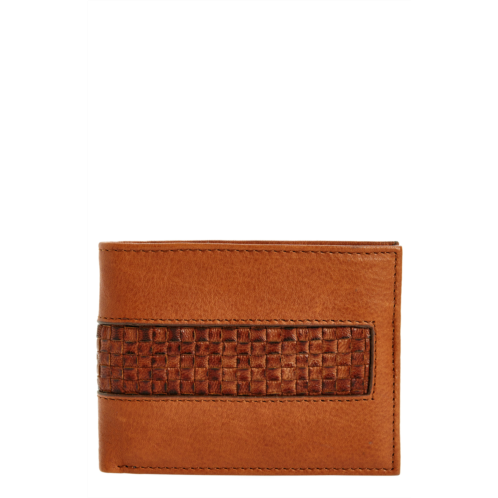 Tommy Bahama Woven Inlay Leather Bifold Wallet