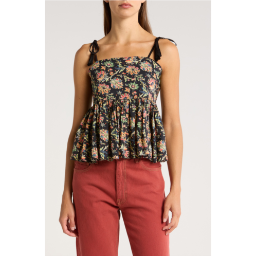 THE GREAT. The Dainty Floral Sleeveless Top