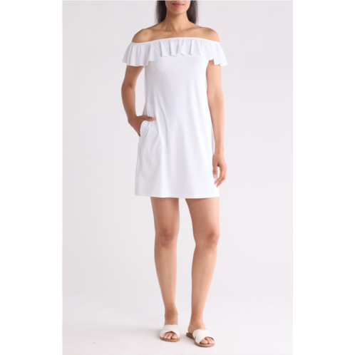 Tommy Bahama Off the Shoulder Spa Cover-Up Dress