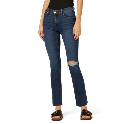 Hudson Jeans Nico Ripped Mid Rise Ankle Straight Leg Jeans