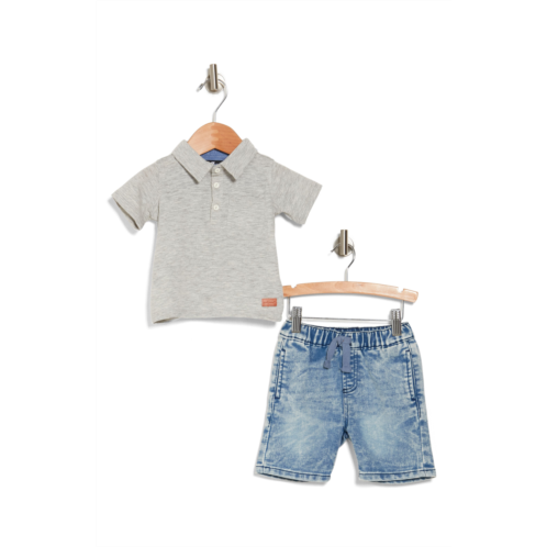 7 For All Mankind Polo & Shorts Set