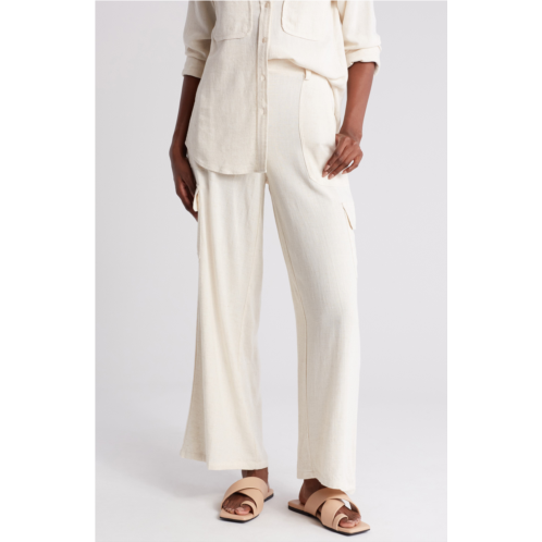 Adrianna Papell Pull-On Wide Leg Cargo Pants