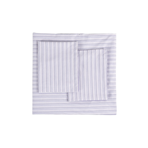 MELANGE HOME Percale Stripe Duvet Cover & Sham Set