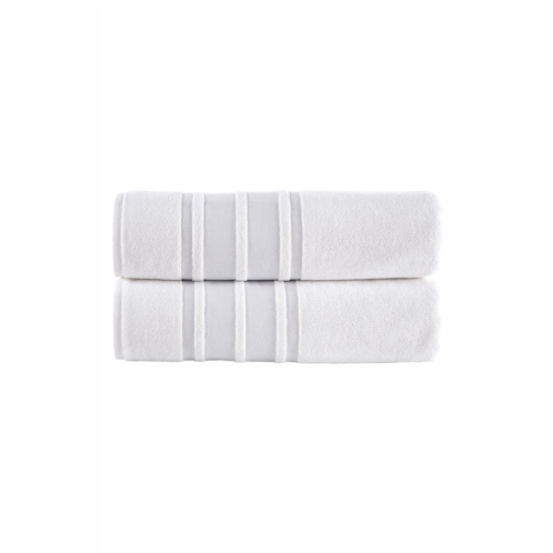 Brooks Brothers Contrast Boarder 2-Piece Towel Set