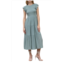 Blu Pepper Flutter Sleeve Smocked Tiered Midi Dress