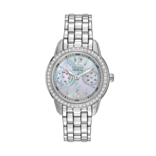 Citizen Silhouette Eco-Drive Stainless Steel Crystal & Mother-of-Pearl Watch - FD1030-56Y - Women