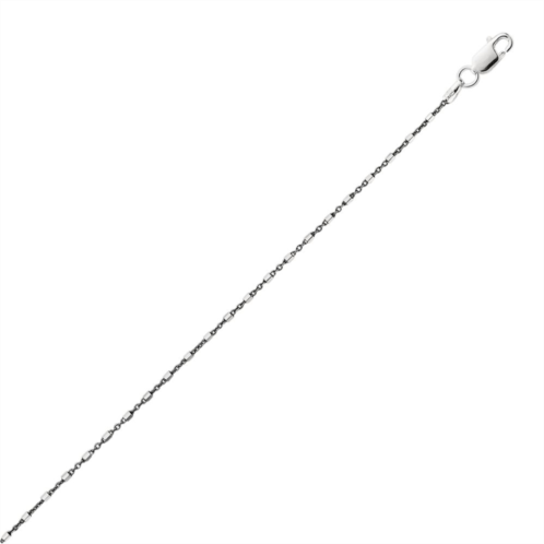 Unbranded Sterling Silver and Black Rhodium Plate Sterling Silver Anklet - 10-in.