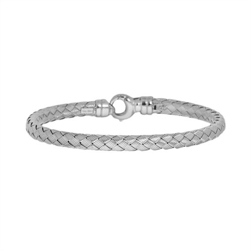 Unbranded Sterling Silver Basket Weave Chain Bracelet
