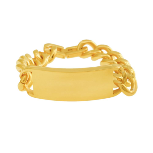 Unbranded Gold Tone Stainless Steel ID Bracelet