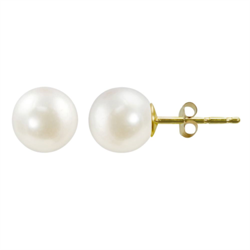 Unbranded 14k Gold Akoya Cultured Pearl Stud Earrings