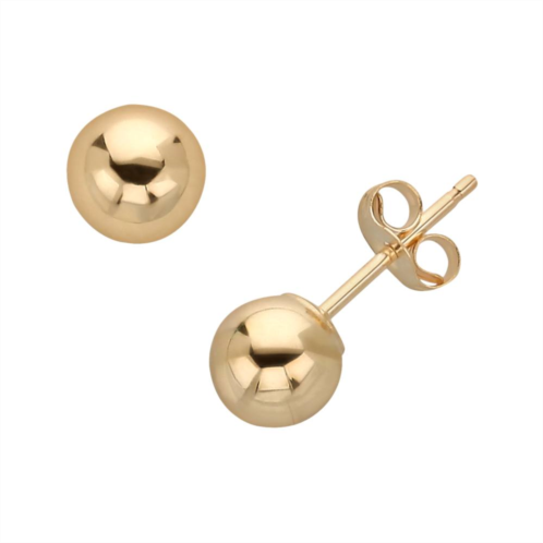 Everlasting Gold 10k Gold Ball Stud Earrings