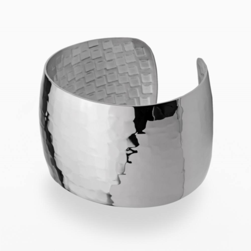 LYNX Stainless Steel Hammered Cuff Bracelet