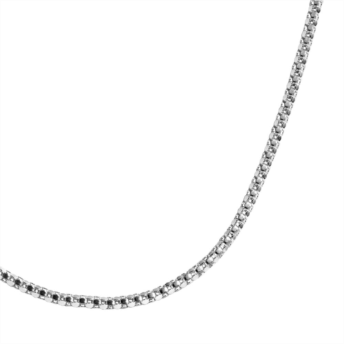 PRIMROSE Sterling Silver Diamond-Cut Popcorn Chain Necklace