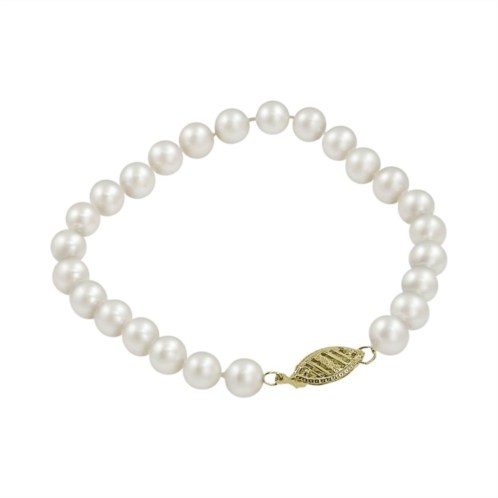 Unbranded 10k Gold Freshwater Cultured Pearl Bracelet - 8-in.