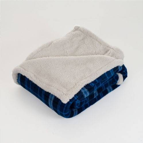 Unbranded Plaid Fleece and Sherpa Throw