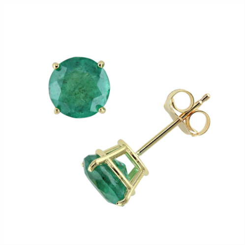 Stella Grace 10k Gold Emerald Stud Earrings