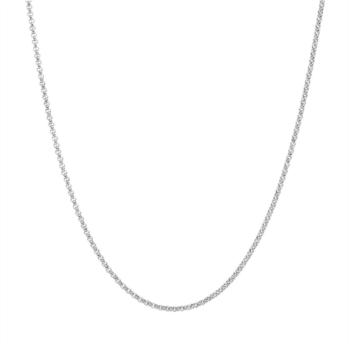 Blue La Rue Stainless Steel Rolo Chain Necklace - 24 in.