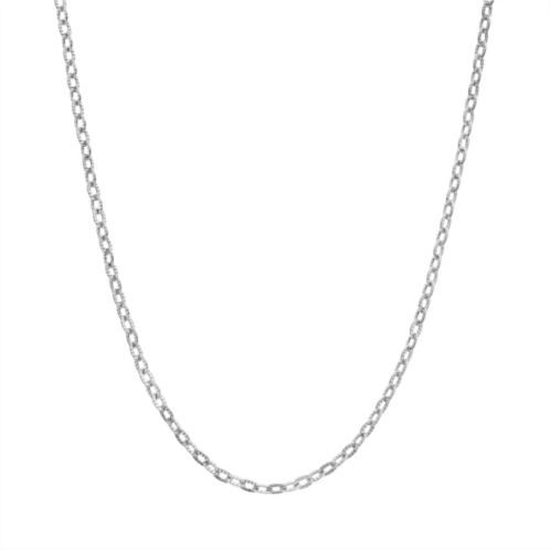 Blue La Rue Stainless Steel Rolo Chain Necklace - 18 in.