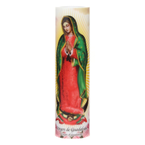 The Saints Gift Collection The Saints Collection 8.2 x 2.2 Virgin of Guadalupe Flameless LED Prayer Candle