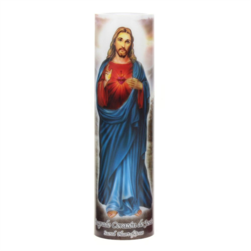 The Saints Gift Collection The Saints Collection 8.2 x 2.2 Jesus Flameless LED Prayer Candle