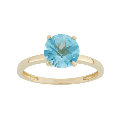 Unbranded Designs by Gioelli Swiss Blue Topaz 10k Gold Ring
