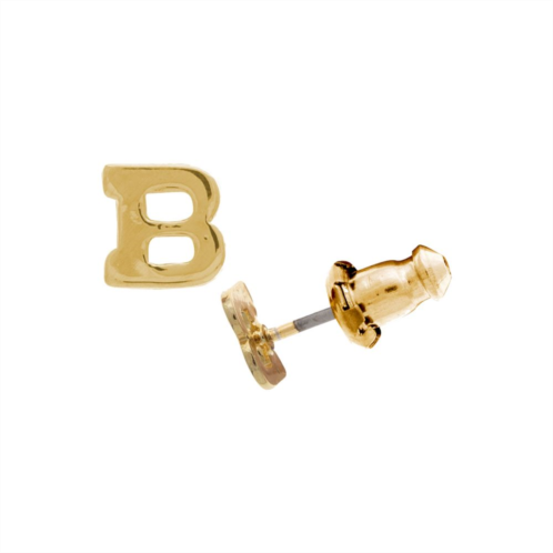 1928 14K Gold Dipped Initial Button Earrings