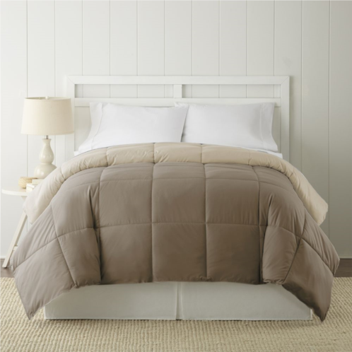 Unbranded Solid Down-Alternative Reversible Comforter