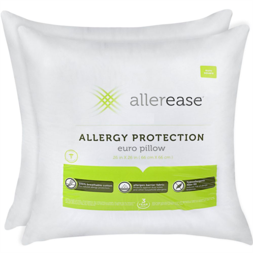 Allerease 2-pk. Allergy Protection Euro Pillows