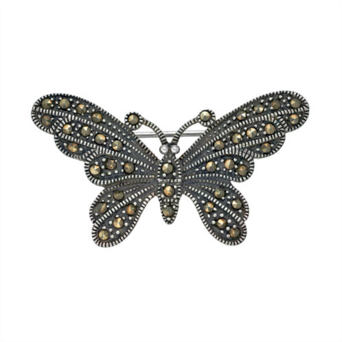 Tori HillSterling Silver Marcasite Butterfly Pin