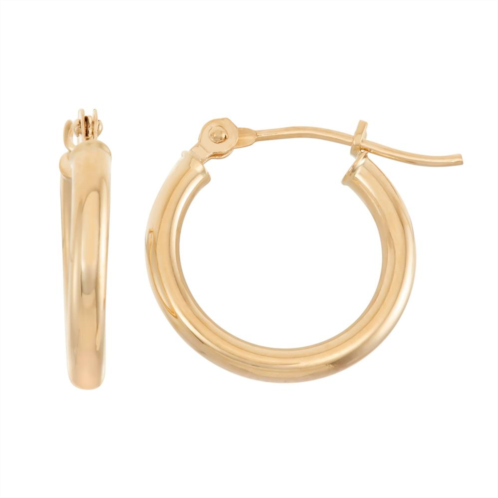 Unbranded Jordan Blue 14k Gold Tube Hoop Earrings - 20 mm